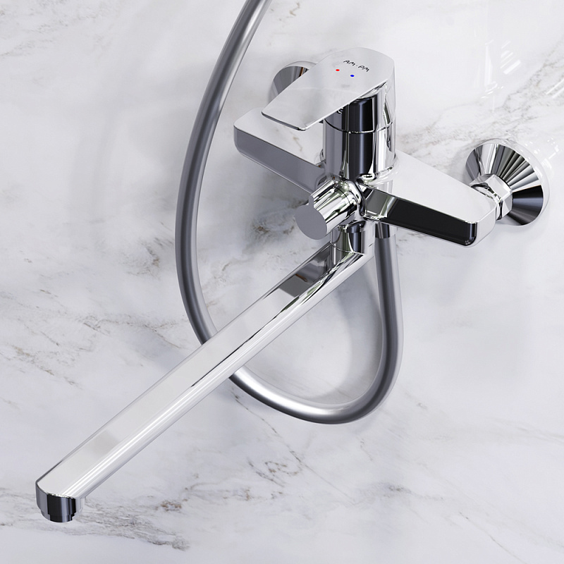 F40890A94 Набор : душевая система смеситель для ванны/душа излив 320 мм хром шт. AM.PM Gem - Вид №2