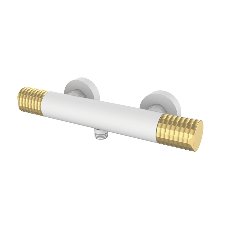 75310717 PREMIUM Белый термостатический душ Белое Матовое Золото GRB MIXERS 