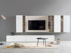 Оборудованная стена установленная с ТВ-стойкой