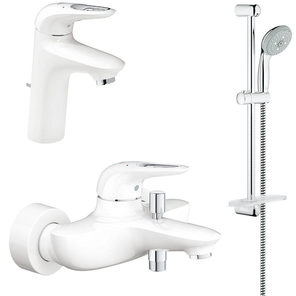 Готовый комплект для ванной комнаты GROHE Eurostyle new, белая луна (NB0019-2)