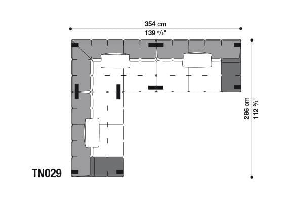 Угловой диван из ткани B&B Italia Tufty-Too ARCH-00120031 - Вид №10