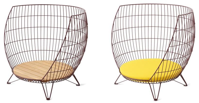 Nola Industrier Кресло из нержавеющей стали с высокой спинкой Basket sun-id-1507288 - Вид №12