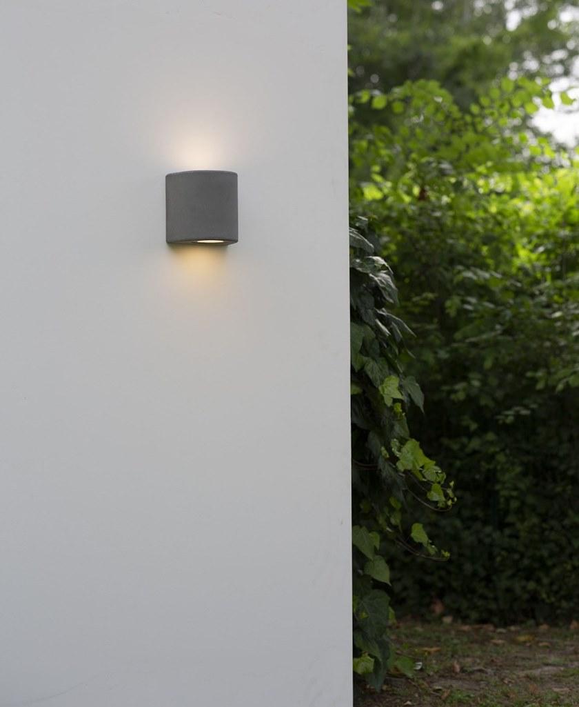 Martinelli Luce Цементный светодиодный уличный настенный светильник  1444/gr  - Вид №3