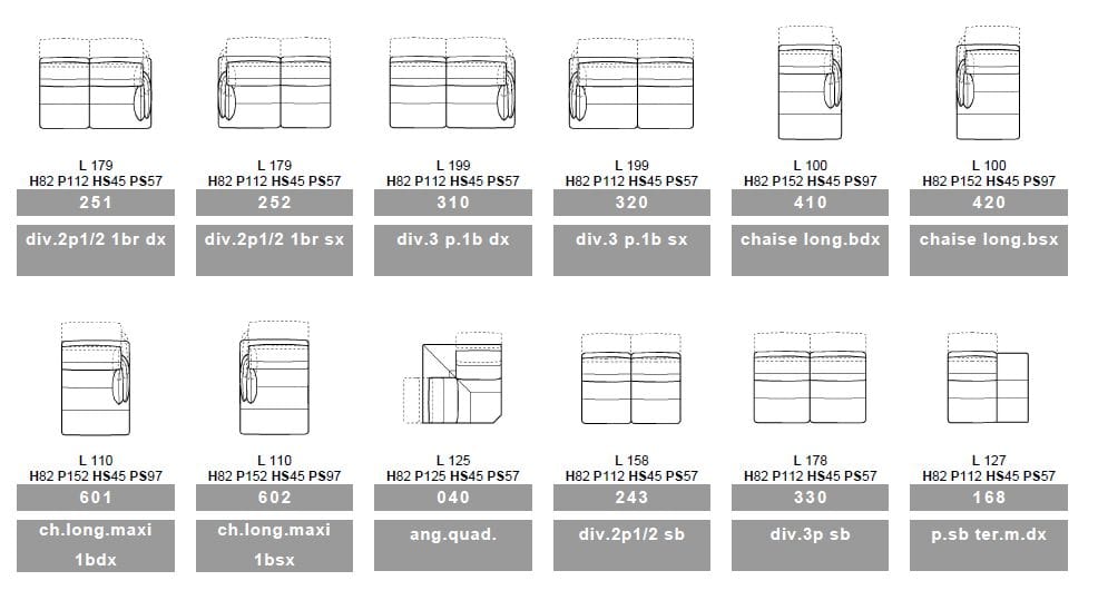 Модульный кожаный диван с подголовником и полуостровом Calia Italia премиум ARCH-00035018 - Вид №3