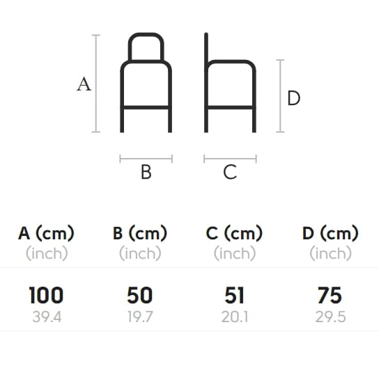 Высокий металлический стул с кожаным сиденьем Midj ARCH-00081030 - Вид №2