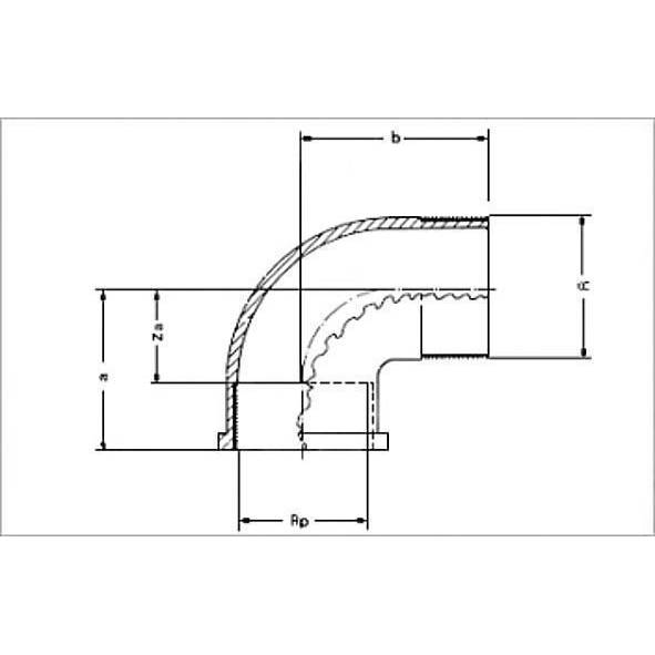 1309234 SANHA 3092 PURAFIT угол 90° ВР-НР 3/4 мм  - Вид №1
