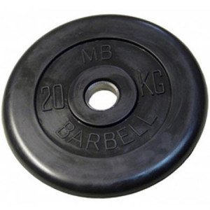 MB51-20 Диск обрезиненый черный mb barbell mb51-20 MB Barbell