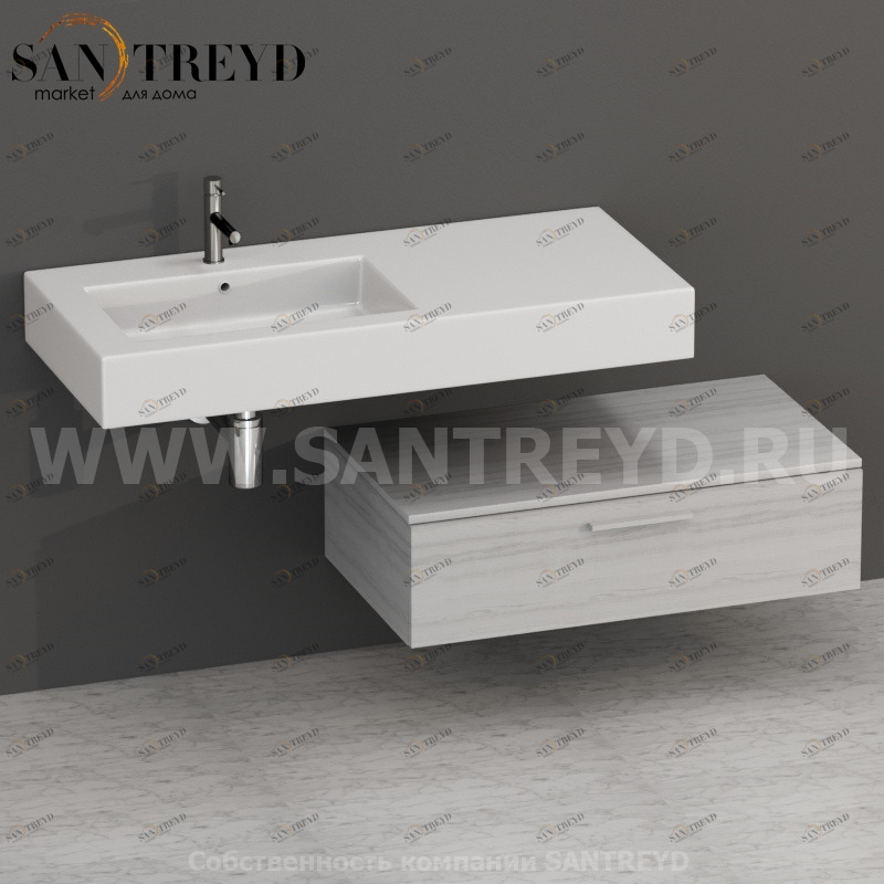 S09024NO Тумба с 1 ящиком 90 см цвет Орегон ARREDO WOOD Италия Ceramica Globo