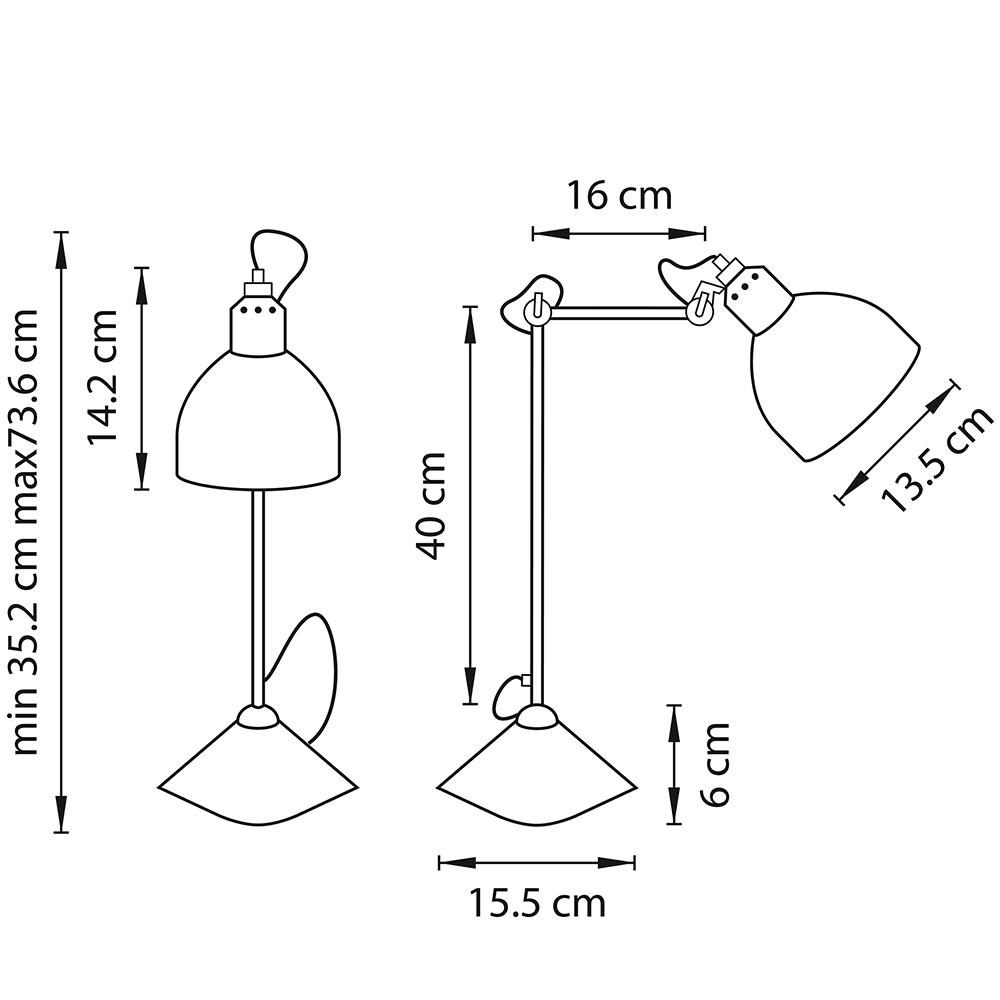 Настольная лампа со стеклянным плафоном хром Loft 865914 LIGHTSTAR КЛАССИЧЕСКИЕ 00-3834928 Белый;хром  - Вид №1