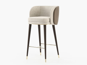 Высокий тканевый мягкий стул с подлокотниками