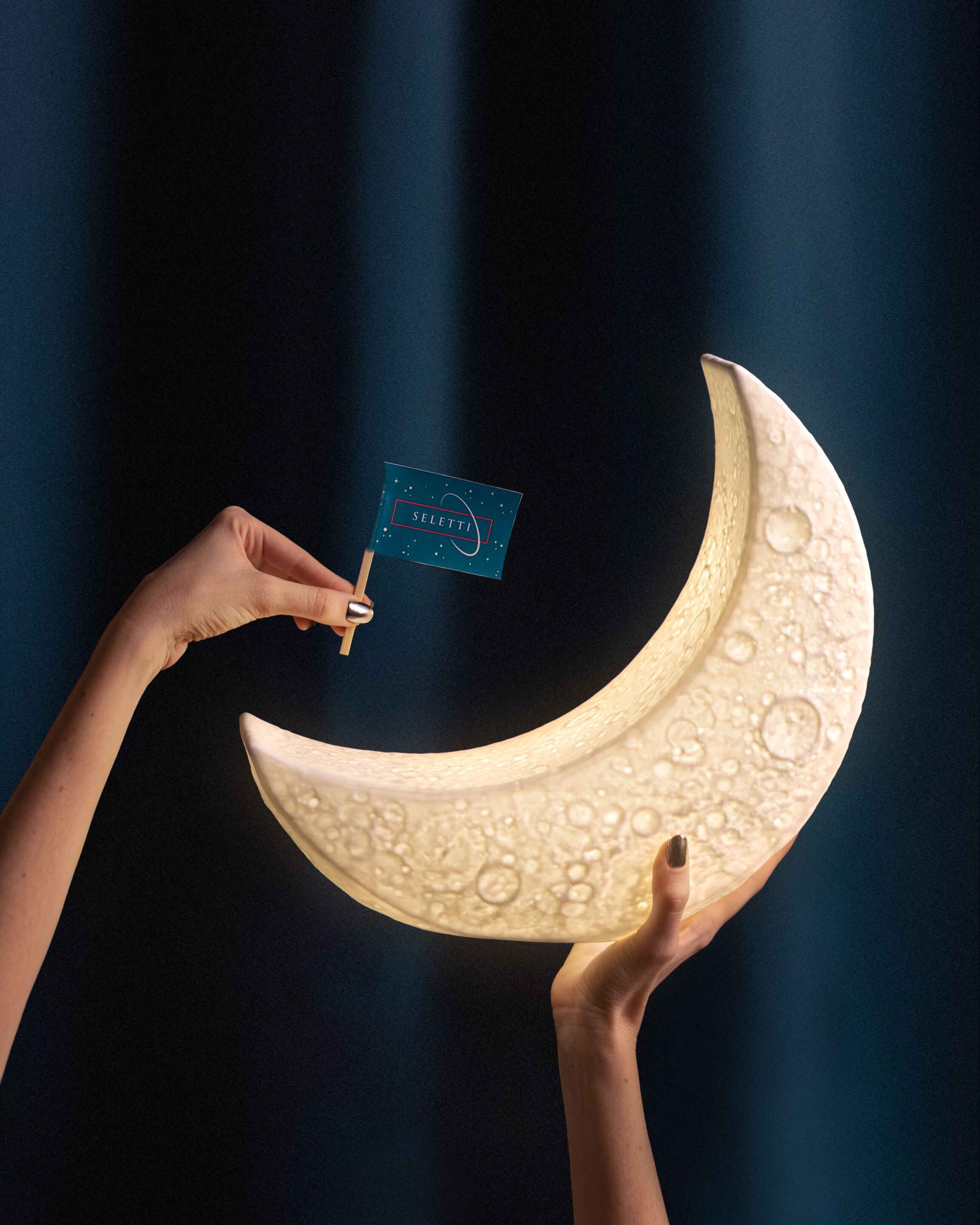 Фарфоровая настольная лампа для детей Seletti MY TINY MOON ARCH-00071392 - Вид №8