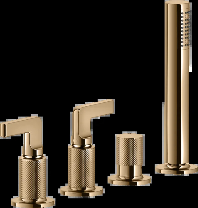 Смеситель для ванны 58043 735 Gessi Inciso ТЕПЛАЯ БРОНЗА PVD