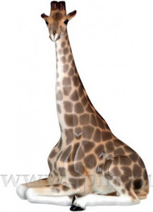100655 Императорский фарфоровый завод Скульптура "Жираф с поднятой головой" Фарфор твердый