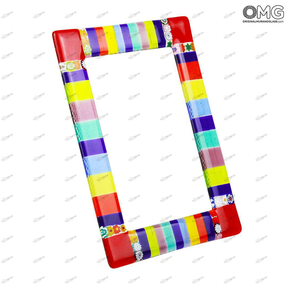 1815 ORIGINALMURANOGLASS Фоторамка Красное лето миллефиори - муранское стекло  см 