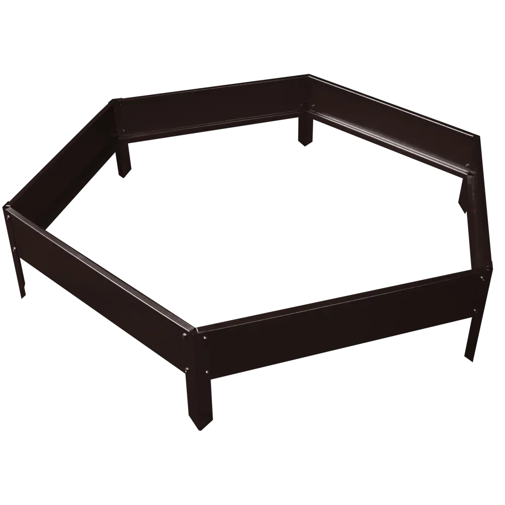 Santreyd Клумба Соты шестиугольная стальная коричневая 16 см 84606906 STLM-0052703