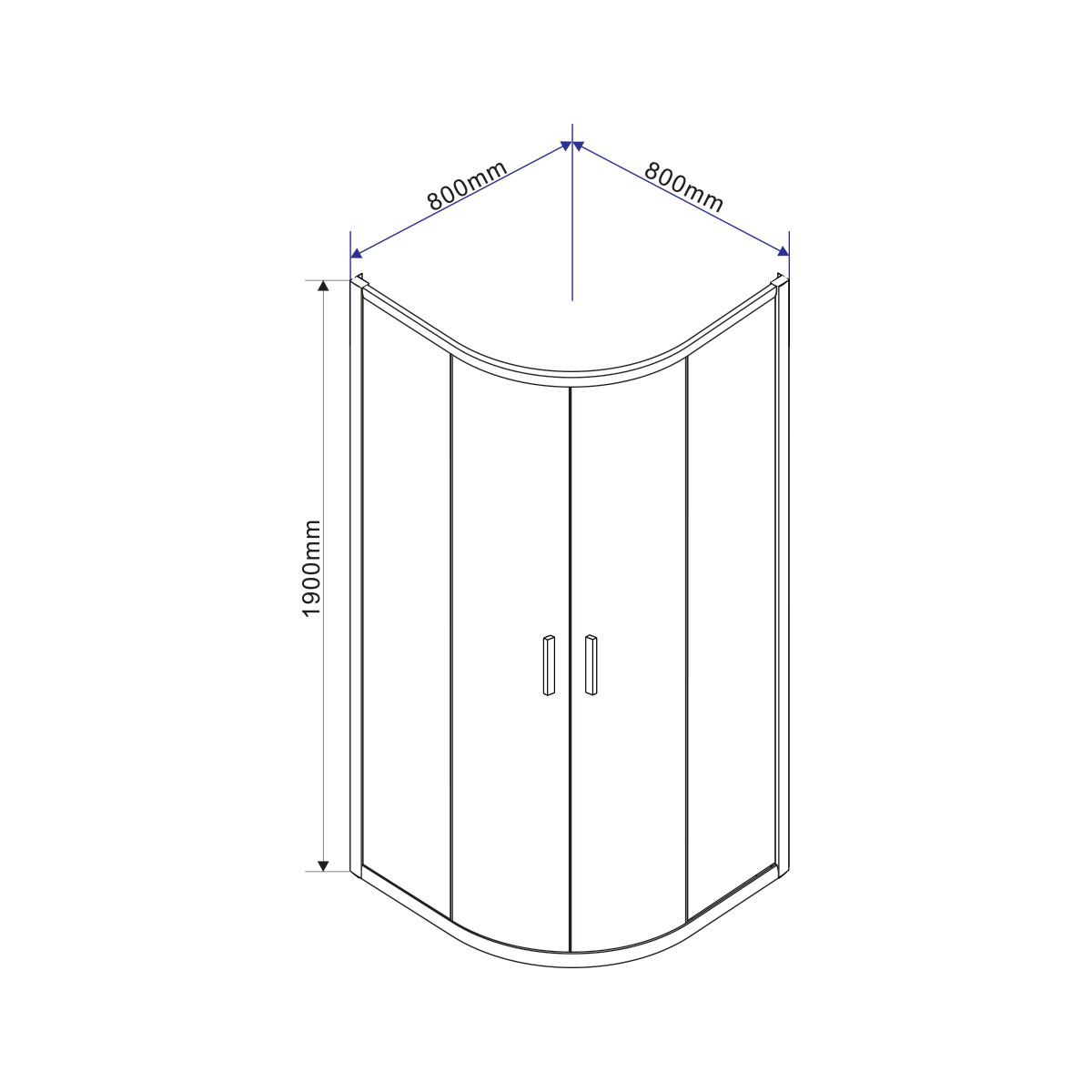 VSQ-1G800CL Душевой уголок Vincea Garda Santreyd - Вид №6