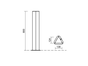Фиксированный столб из оцинкованной стали