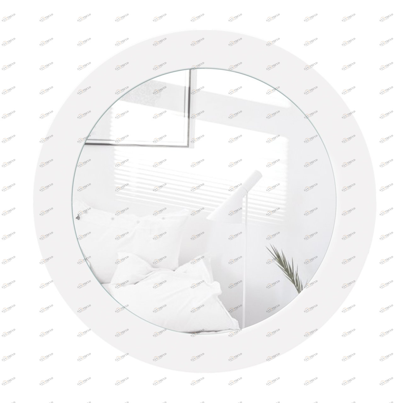 Зеркало круглое в белой раме Sheer BONESSI BONESSI 049454 Белый 