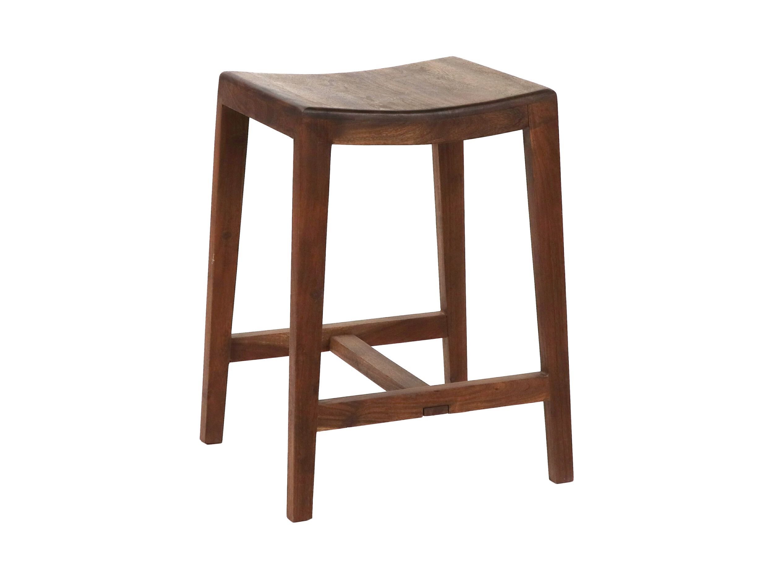 Высокий кухонный табурет из манго с подставкой для ног POMAX KENT ARCH-00119444 - Вид №2