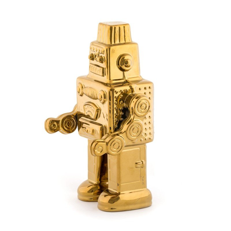 Статуэтка фарфоровая золотистая Memorabilia Gold My Robot SELETTI  00-3883221 Золото  - Вид №2