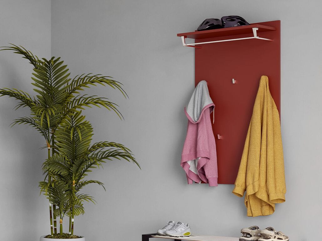 Деревянная настенная офисная вешалка для одежды REISS REISS COAT TRACK ARCH-00123507 - Вид №1