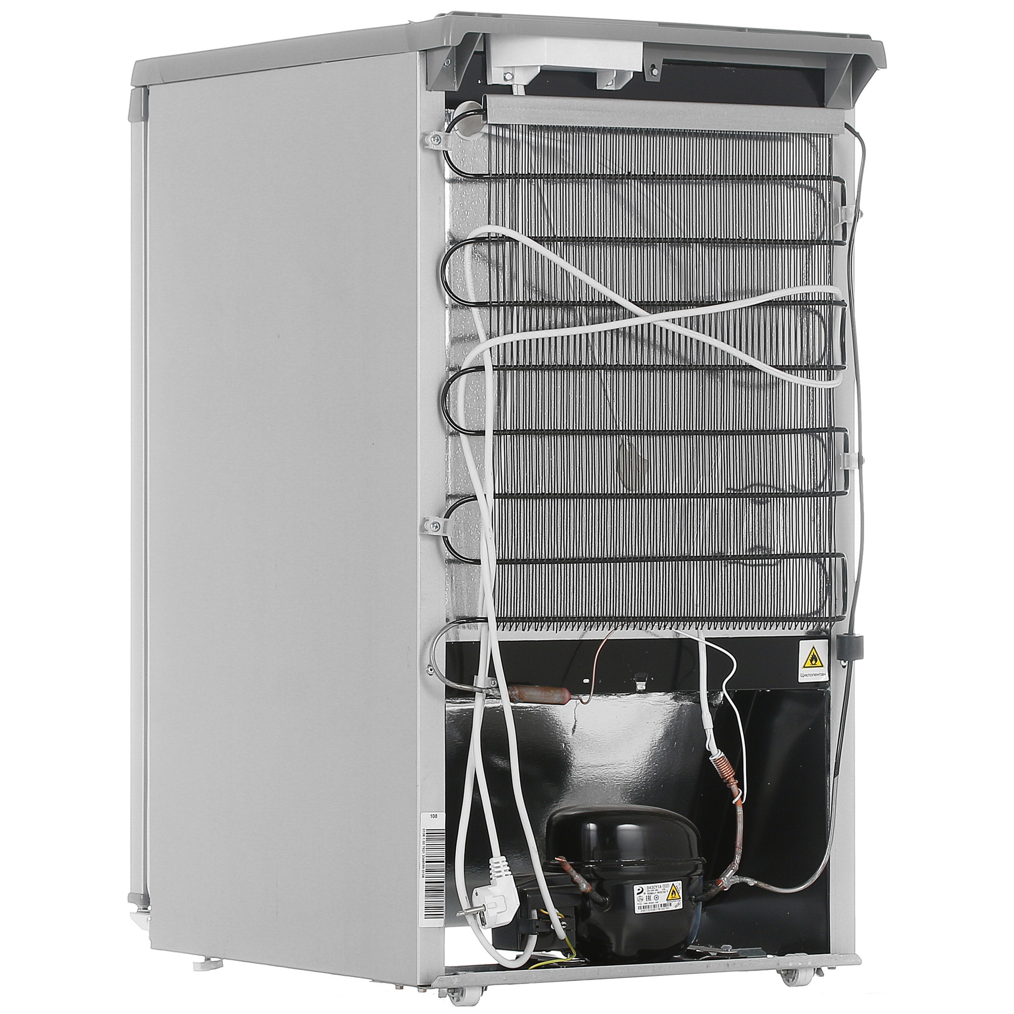 8121688 Холодильник компактный   Бирюса М108 серебристый STDN-0005135 - Вид №4