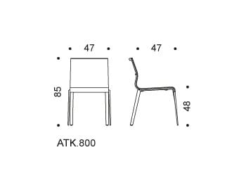 Тканевый мягкий штабелируемый стул с подлокотниками ICF Stick Chair ARCH-00042389 - Вид №2