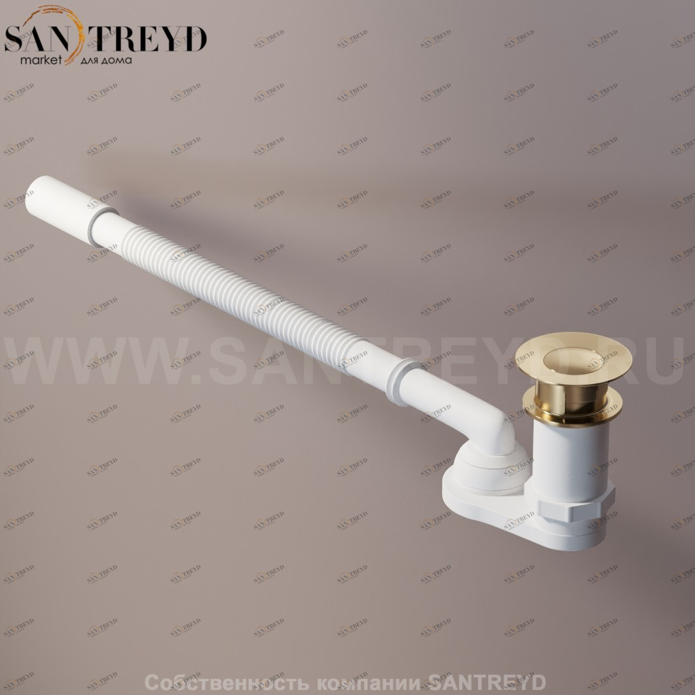 Agape  Сифон с нажимным донным клапаном бронзовый для ванн с кольцом 70 мм MET0477NR Ricambi