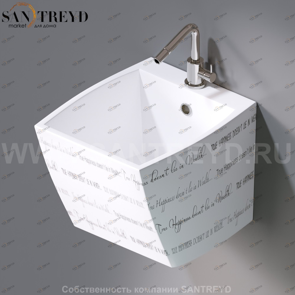 L253.420 Подвесная раковина настенная овальная A. e T. Italia SQUARE белая AeT ITALIA