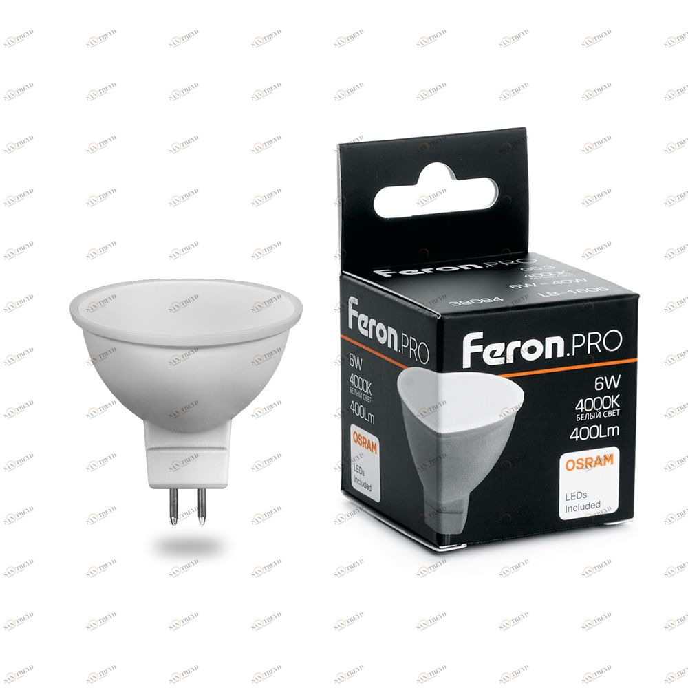 Лампа светодиодная Feron.PRO GU10 6W 4000K OSRAM LED LB-1606 38087 FERON  00-3956763 Матовый 