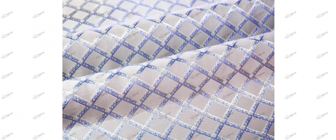 COLORISTICA Ткань мебельная  Жаккард  San Feliche Фиолетовый San Feliche combi col.Blue