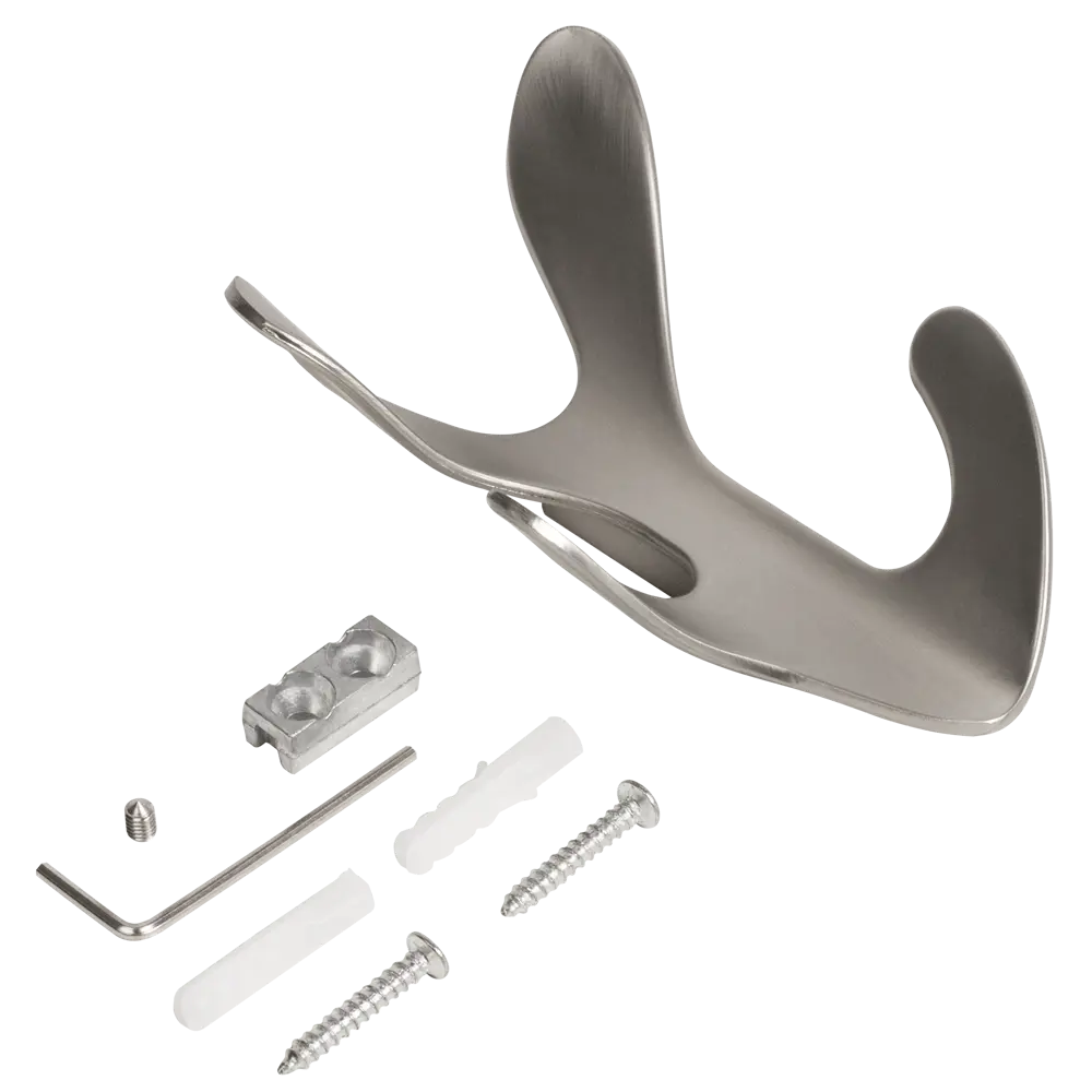 Крючок мебельный Ajax MB-LM/K-005 цвет матовый никель STLM-2066978 - Вид №2