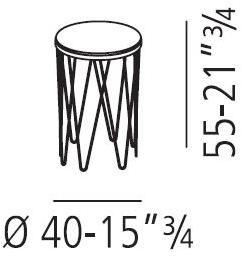 Vibieffe Круглый столик из мрамора 9500 9500104  - Вид №2