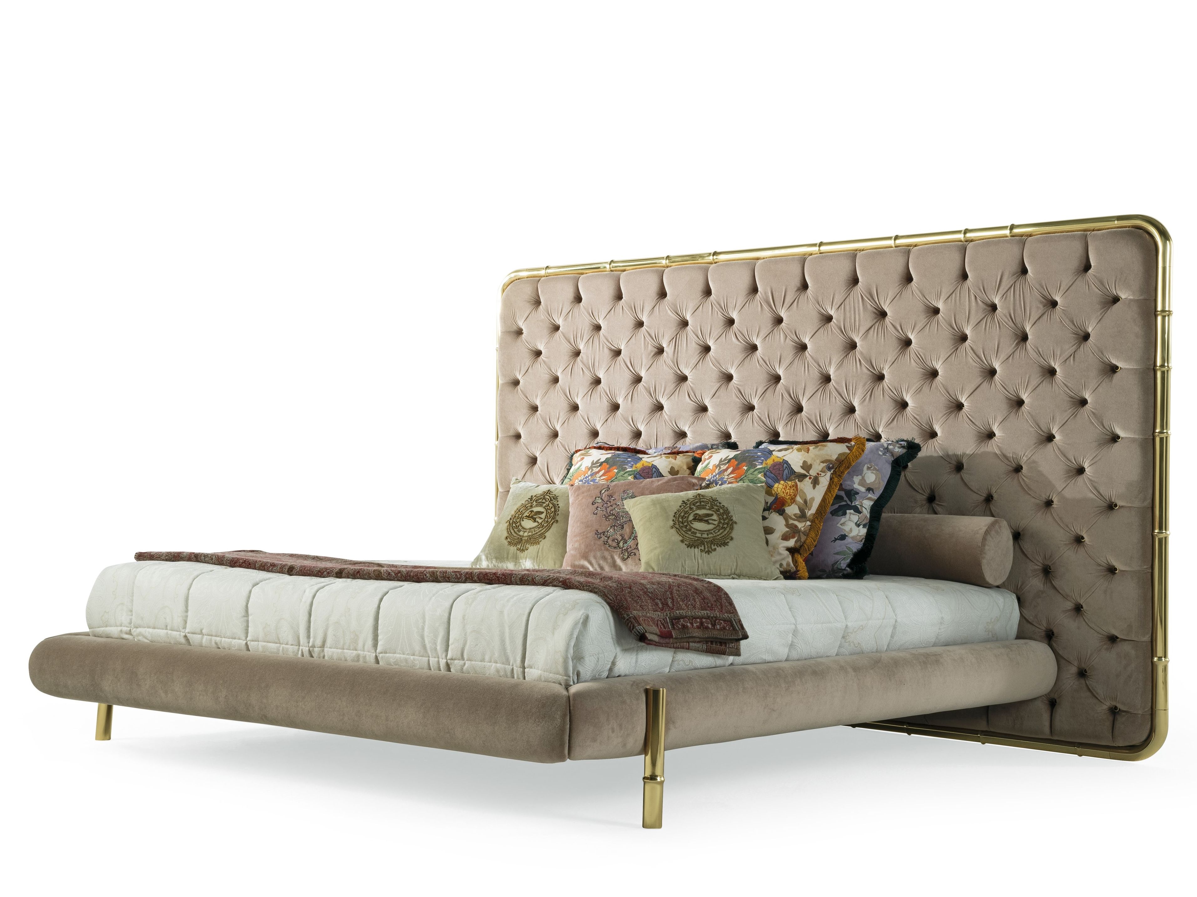 Бархатная кровать размера "king-size" с капитонным изголовьем ETRO Home Interiors ARCH-00071615 - Вид №3