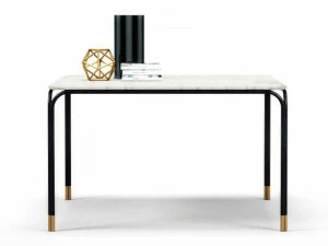 Aston Martin Квадратный обеденный стол из каррарского мрамора