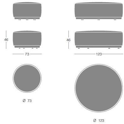 Segis Пуф из мягкой ткани на колесиках Agorà Agora sun-id-1472022 - Вид №10