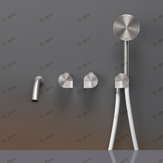 Настенные 2 смесителей, установленные для ванной с носиком L. 170 мм и круглый ручной душ диаметр 80 мм  DET35H CEADESIGN 