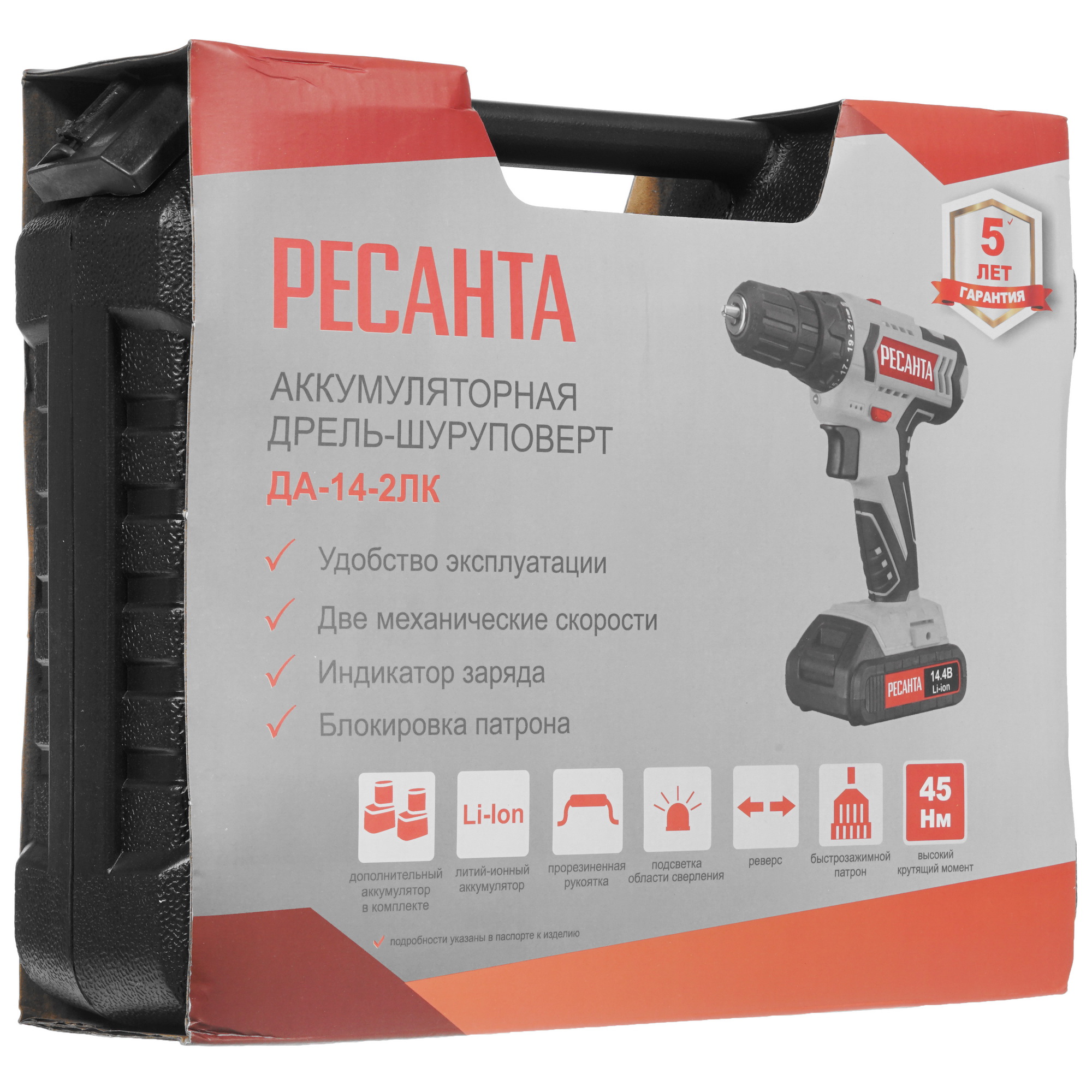 Дрель-шуруповерт Ресанта ДА-14-2ЛК 8160169 STDN-0077916 - Вид №6