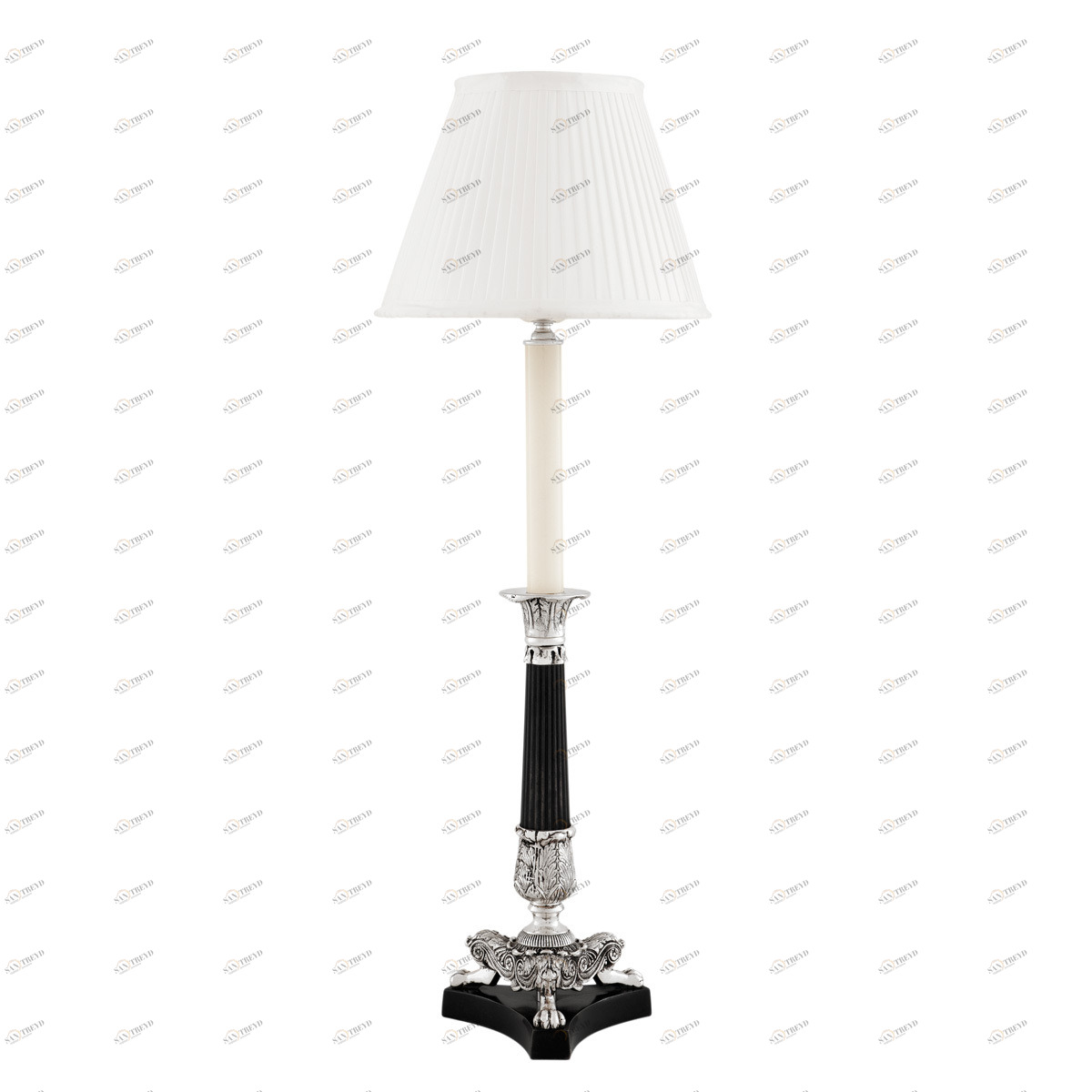 Настольная лампа Perignon от Eichholtz Серебро 109159 EICHHOLTZ КЛАССИЧЕСКИЕ 061645 Белый;серебро 