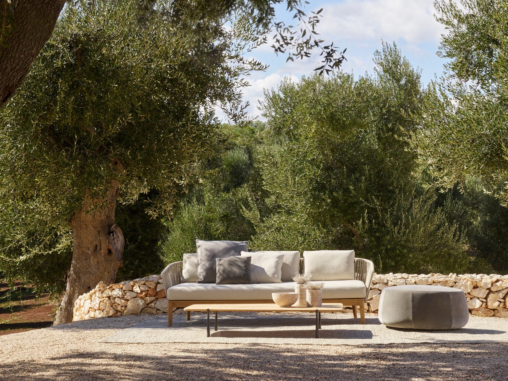 3-местный тканевый мягкий садовый диван TRIBÙ Mood ARCH-00100438 - Вид №8