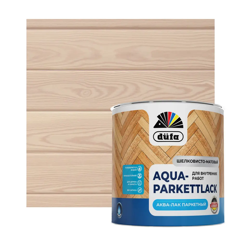 Dufa Aqua-Parkettlack — бесцветный паркетный лак для дерева 2 л 85634535 STLM-0064777