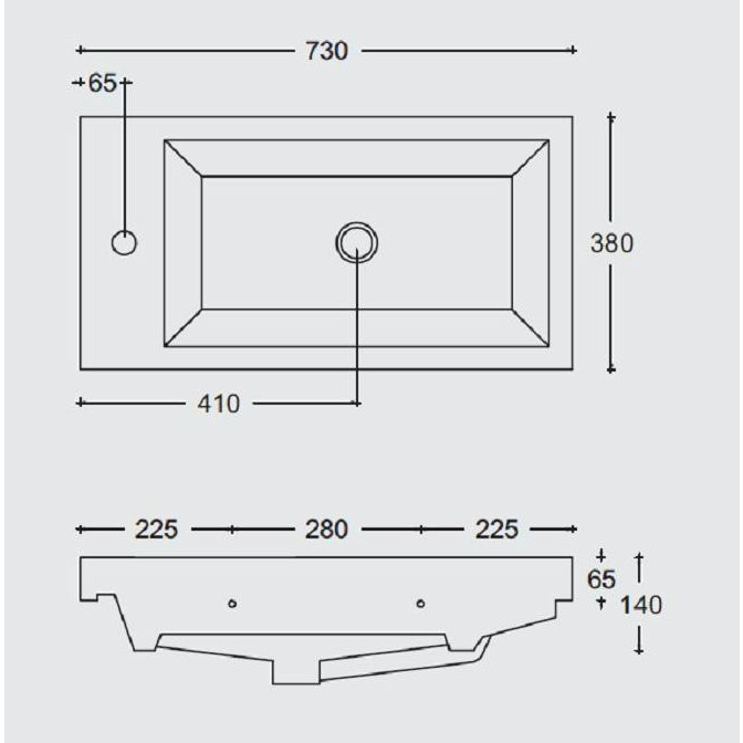 19015 Накладная раковина под столешницу  овальная Ceramica Hidra  - Вид №1