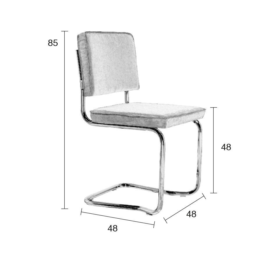 Стул Ridge Kink Rib зеленый Zuiver 1100063 - Вид №10