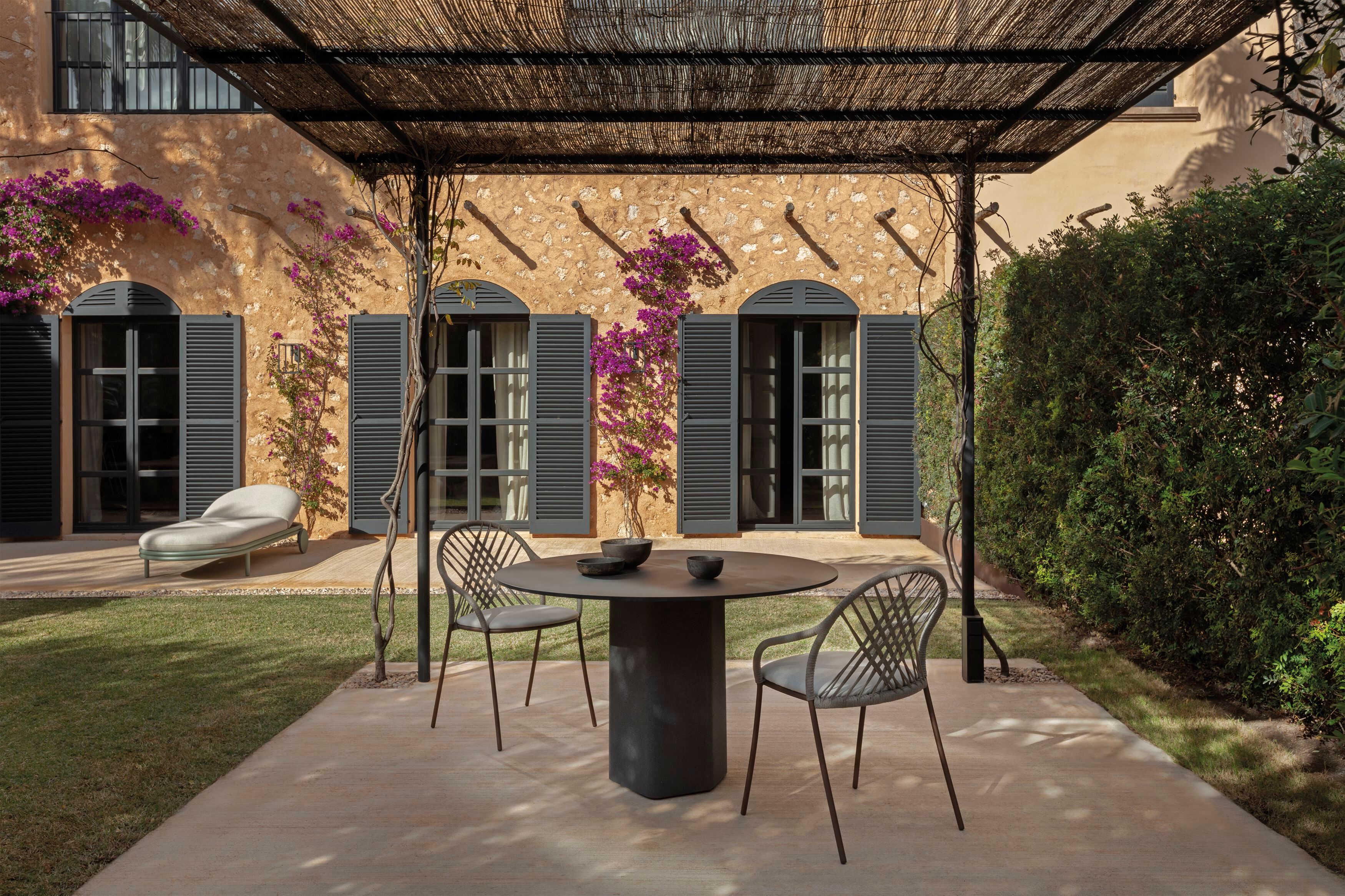 Штабелируемый садовый стул из нержавеющей стали и веревки с подлокотниками EXPORMIM лепесток ARCH-00131570 - Вид №2