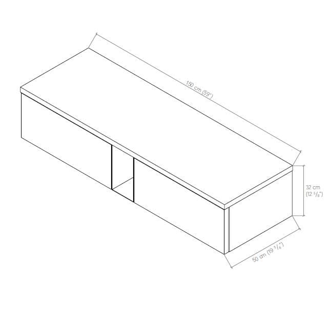 Двойная подвесная раковина с подвесным комодом Atlas Concorde Habitat Dialogo ARCH-00037908 - Вид №9