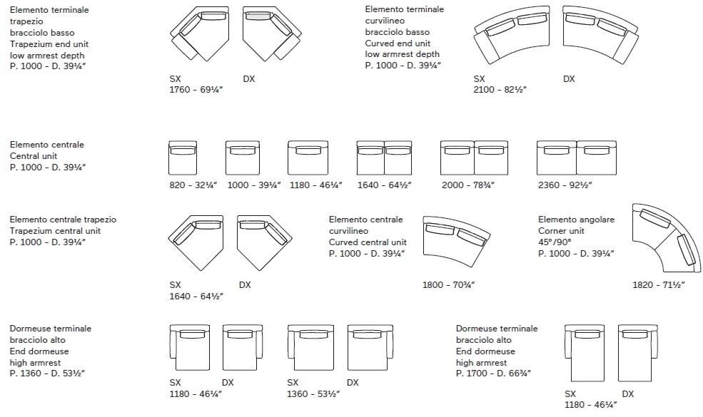 Lema Модульный угловой диван из ткани с шезлонгом sun-id-1432150 - Вид №6
