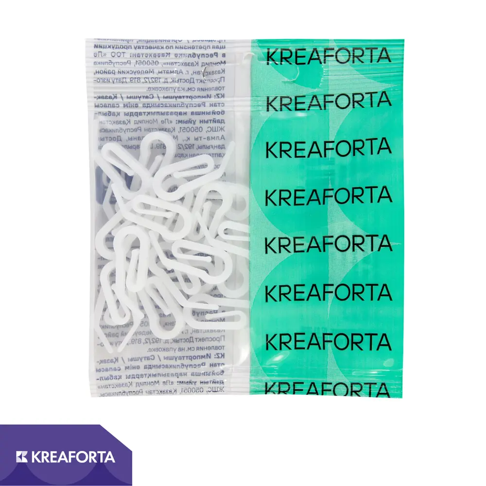 Крючок-зажим для карниза KREAFORTA Pro 2 см цвет белый 20 шт. 89433085 STLM-2085610 - Вид №1