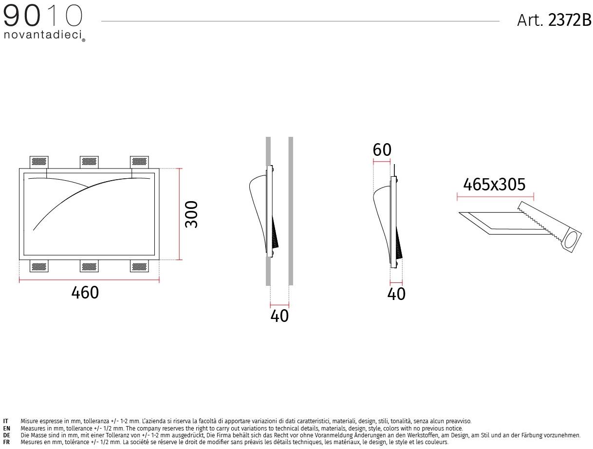 9010 novantadieci Встраиваемый настенный светильник из cristaly®  2372b  - Вид №2