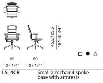 Cappellini Офисное кресло на колесиках Lotus sun-id-1436739 - Вид №8