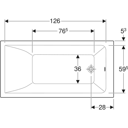 554.303.01.1 Прямоугольная ванна Geberit Renova Plan Geberit  - Вид №23